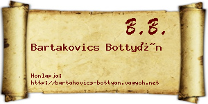 Bartakovics Bottyán névjegykártya